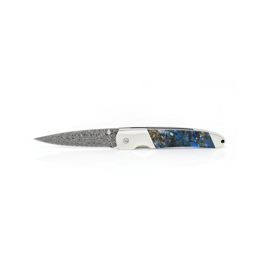 Woolly Mammoth Fusion Tusk - Damascus 4" Liner Lock W/Clip