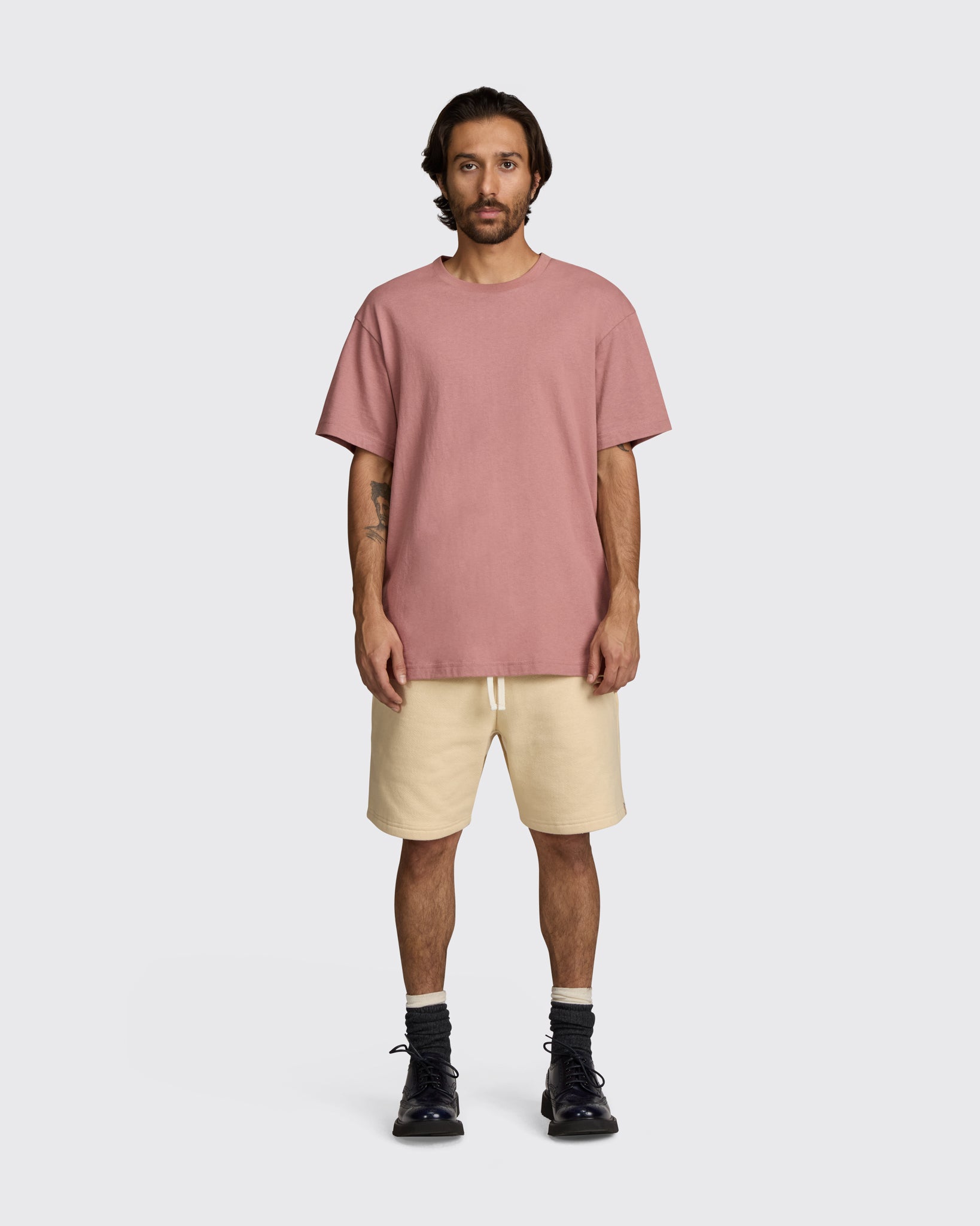 Heavyweight Crewneck T-shirt in Pink