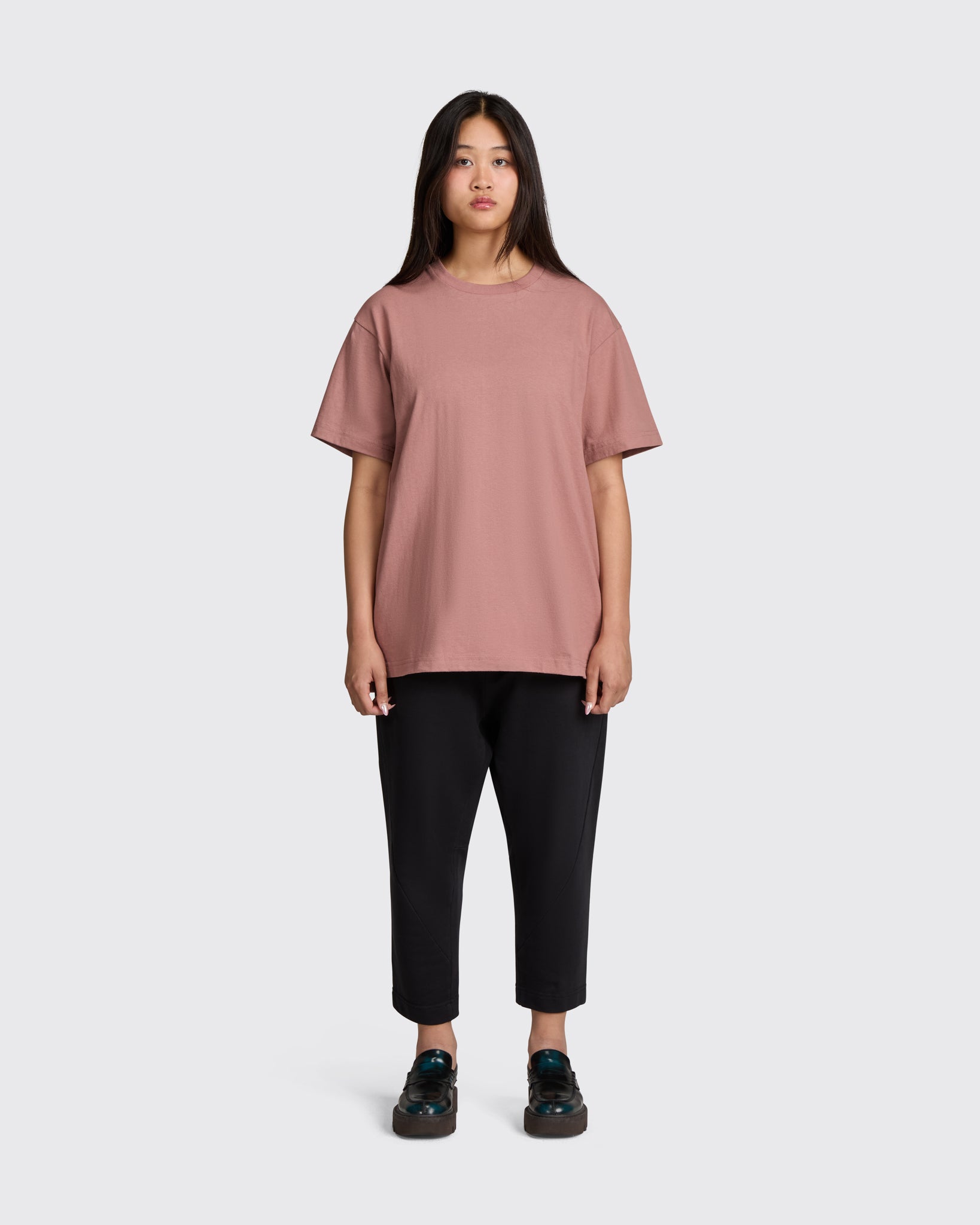 Midweight Crewneck T-shirt in Pink